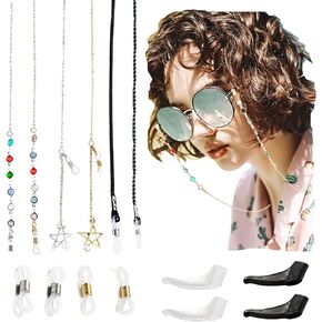 سلاسل النظارات، 10 قطع حزام قلادة النظارات مطرز، حبل للنظارات للنساء، حزام حامل النظارات الشمسية in Kuwait