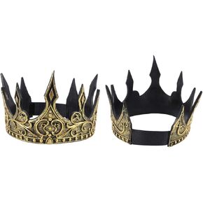 NUOBESTY Halloween Crown Headdress PU Foam 3D Royal Medieval King Crown Antique Tiara Headband for Halloween Party Cosplay Show Props نمط عشوائي in Saudi Arabia