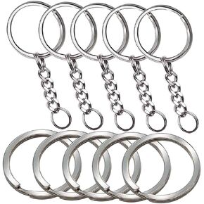 مفتاح الملك ليانجيري، حلقات سلسلة مفاتيح معدنية حلقات سلسلة مفاتيح قابلة للفصل، حلقة مفاتيح صغيرة الحجم مع سلاسل للنساء والرجال 10 قطع in Kuwait