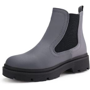 JABASIC Women Chelsea Boots Low Heel Elastic Ankle Boots