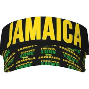 Cute Jamaica Flag Sport Sun Visor Hats Adjustable Empty Top Baseball Cap Jamaican Flag Sun Caps for Women and Men in Saudi Arabia