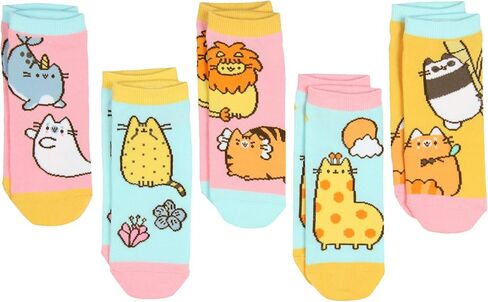 بوشين 5 ازواج من جوارب الكاحل غير مرئية للنساء من ذا كات بوشينيمالز, مالتي, مقاس واحد in Kuwait