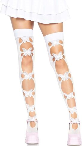 ارتفاع الفخذ للسيدات من Leg Avenue شبكي غير شفاف مزين بفراشات in Kuwait