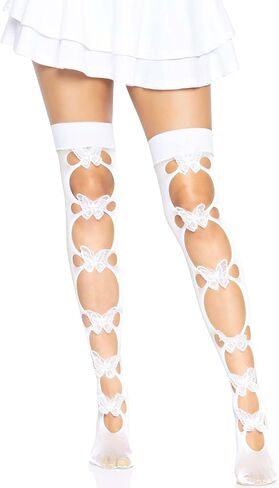 ارتفاع الفخذ للسيدات من Leg Avenue شبكي غير شفاف مزين بفراشات in Kuwait