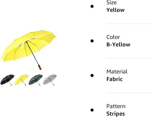 YumSur Compact Travel Umbrella - Windproof, Reinforced Canopy, Tested in 60mph Winds, Strong Reinforced Windproof Umbrella, One Touch Auto Open/Close for Men & Women in Kuwait