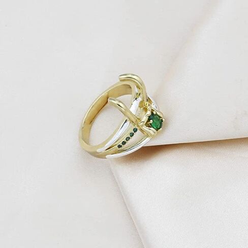 حلقة خوذة البطل الخارق WFSJRED Loki Ring، للجنسين مجوهرات هدايا مارفل هدايا الهالوين التنكرية والمجوهرات in Kuwait
