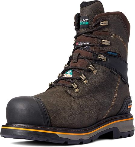 ARIAT Men's Stump Jumper 8" CSA Glacier Grip Waterproof 600g Composite Toe Work Boot Western in Saudi Arabia