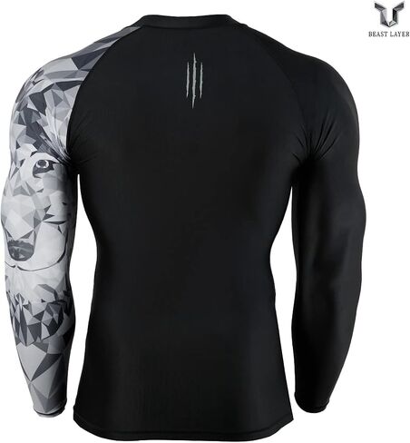 ADOREISM Men's Quick Dry UPF 50+ Sun Protection Long Sleeve Zip Rash Guard in Kuwait