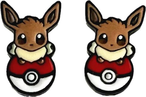 زوج واحد من الأقراط المعدنية المتحمسة للتطورات الأنيمي الكرتونية هدايا للنساء والفتيات in Kuwait