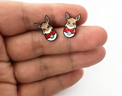 زوج واحد من الأقراط المعدنية المتحمسة للتطورات الأنيمي الكرتونية هدايا للنساء والفتيات in Kuwait