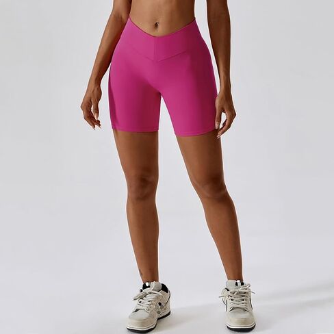 ABOCIW V Back Scrunch Butt Workout Shorts for Women High Waisted Lifting Booty Gym Yoga Biker Shorts in Kuwait