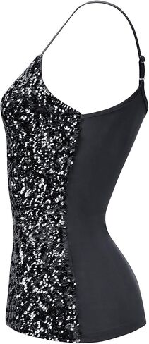 Howriis Women's Sequins Summer Short Camisole Tank Tops in Kuwait