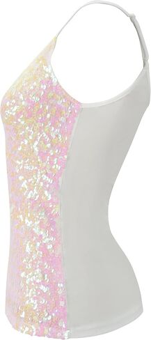 Howriis Women's Sequins Summer Short Camisole Tank Tops in Kuwait