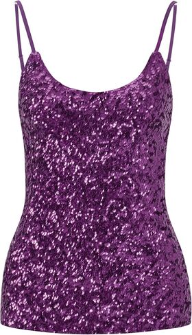 Howriis Women's Sequins Summer Short Camisole Tank Tops in Kuwait