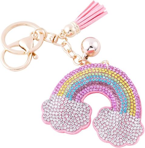 سلسلة مفاتيح Soleebee Glitter Keychain Premium SS6 كريستال شرابة سلسلة مفاتيح جلدية حقيبة ساحرة للنساء والفتيات in Kuwait
