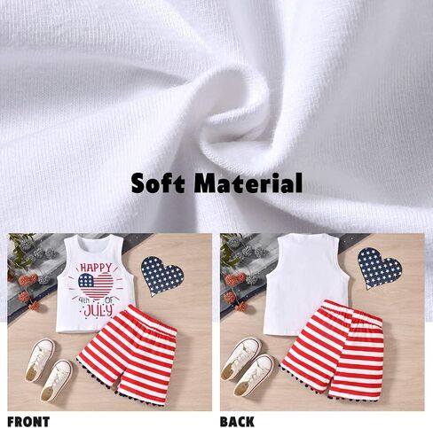 Aalizzwell Little Toddler Girls 4th of July Outfit in Saudi Arabia