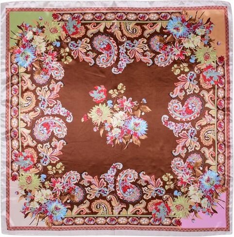 Stlvoll 5PCS Large Satin Head Scarves - Silk Square Like Neck Scarf Hair Wraps Headscarf for Sleeping Head Scarf Bundle 35 in in Saudi Arabia