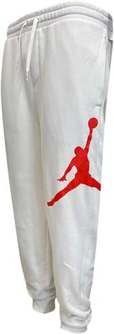 بنطال صوف للرجال من Jordan Nike Jumpman Logo، أبيض، مقاس كبير in Saudi Arabia