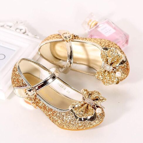 Girls Dress Shoes Adorable Sparkle Mary Jane Flats for Wedding Party in Kuwait