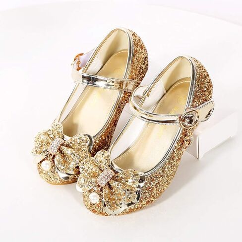 Girls Dress Shoes Adorable Sparkle Mary Jane Flats for Wedding Party in Kuwait
