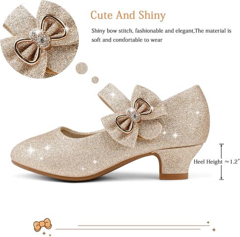 Eithy Girls Dress Shoes Low Heel Bow Princess Flats Toddler/Little Kid/Big Kid in Saudi Arabia