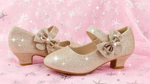Eithy Girls Dress Shoes Low Heel Bow Princess Flats Toddler/Little Kid/Big Kid in Saudi Arabia