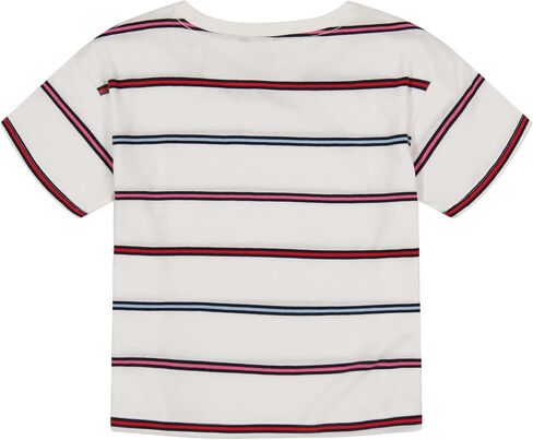 تي شيرت مخطط بأكمام قصيرة للفتيات من Tommy Hilfiger in Saudi Arabia