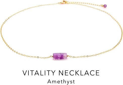 عقد من حجر اللوتس ولونا ستون أوف ذا إيرث الذهبي الأنيق من حجر الشفاء (الزبرجد، الجمشت، الكوارتز الأبيض، الأمازونيت، العقيق الدانتيل الأزرق) in Kuwait