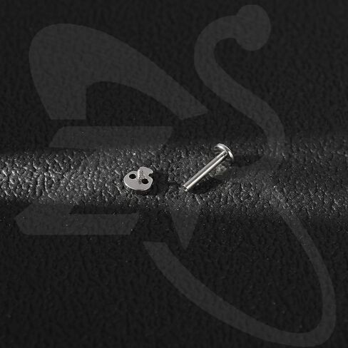 ZS ASTM F136 تيتانيوم 16G 8 مم مجوهرات ثقب للمحار، الزنمة، اللولب، الشفاه، اللابريت، شحمة الأذن - حلق غضروف مسطح خلفي لا يسبب الحساسية in Kuwait
