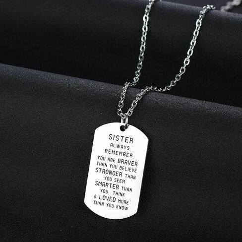 Always Remember You Are Braver Than You Believe Inspirational Necklace For Family Member in Kuwait