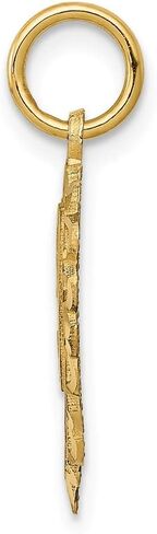 Solid 14k Yellow Gold 50 in Heart Charm Pendant - 22mm x 15mm in Saudi Arabia
