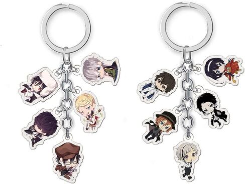 سلسلة مفاتيح ناكاهارا تشويا انيمي بونغو كوسبلاي دازاي اوسامو ستراي للكلاب من اليبوي، متعددة الالوان، مقاس M, متعدد الألوان in Kuwait