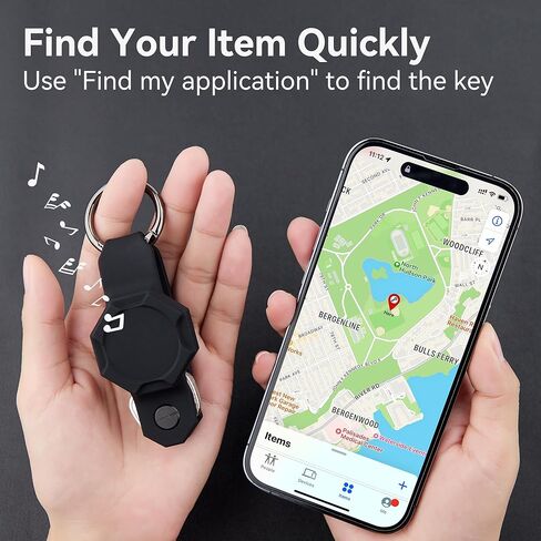 Citymore -Compact Key Holder for Apple Airtag（2 Pack） Key Organizer Keychain case, Soft and Durable Liquid Silicone, Scratch Resistance, Shock Absorption, Includes Keyring to Attach Car Key Fob in Kuwait