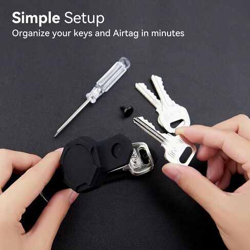 Citymore -Compact Key Holder for Apple Airtag（2 Pack） Key Organizer Keychain case, Soft and Durable Liquid Silicone, Scratch Resistance, Shock Absorption, Includes Keyring to Attach Car Key Fob in Kuwait