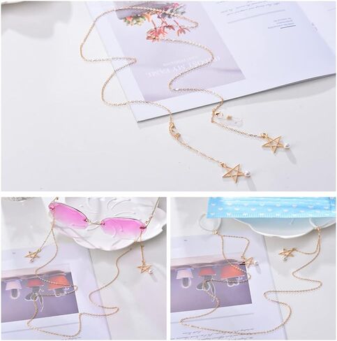 سلاسل النظارات، 10 قطع حزام قلادة النظارات مطرز، حبل للنظارات للنساء، حزام حامل النظارات الشمسية in Kuwait