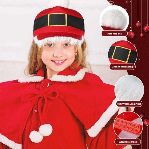 Santa Baseball Cap Unisex Christmas Hats Vintage Christmas Baseball Caps with Pom Ball Adjustable Santa Hat for Men Women Holiday, Red White in Saudi Arabia