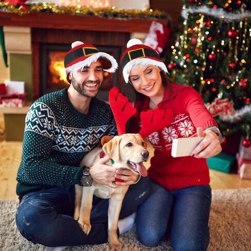 Santa Baseball Cap Unisex Christmas Hats Vintage Christmas Baseball Caps with Pom Ball Adjustable Santa Hat for Men Women Holiday, Red White in Saudi Arabia