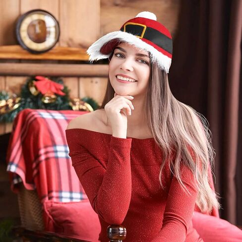 Santa Baseball Cap Unisex Christmas Hats Vintage Christmas Baseball Caps with Pom Ball Adjustable Santa Hat for Men Women Holiday, Red White in Saudi Arabia