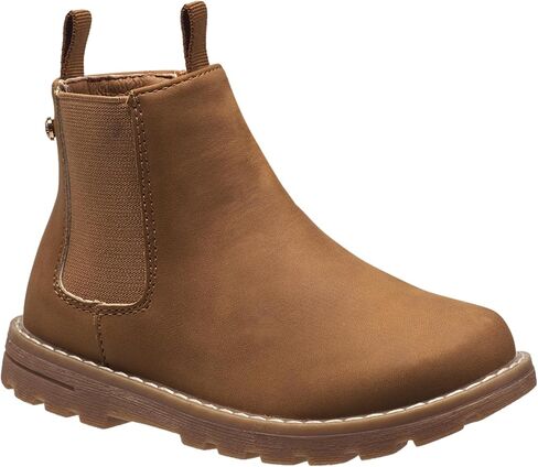 Lucky Brand Chelsea Boots for Girls Little Kid - Outdoor Side Zipper Comfortable Girls Ankle Boots - Stylish Little Girl Boots with Suede Upper and Anti-Slip Patterned Outsole in Saudi Arabia