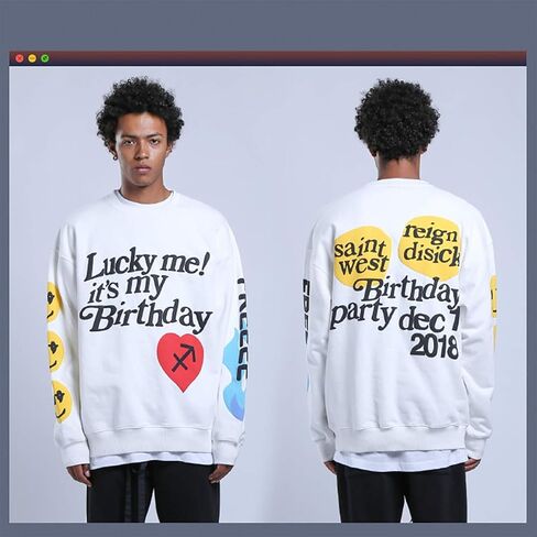 Arnodefrance Men It't My Birth Sweatshirts جرافيك طباعة الهيب هوب مغني الراب البلوز القطن طويل الأكمام السترة in Kuwait