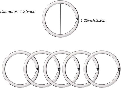 مفتاح الملك ليانجيري، حلقات سلسلة مفاتيح معدنية حلقات سلسلة مفاتيح قابلة للفصل، حلقة مفاتيح صغيرة الحجم مع سلاسل للنساء والرجال 10 قطع in Kuwait