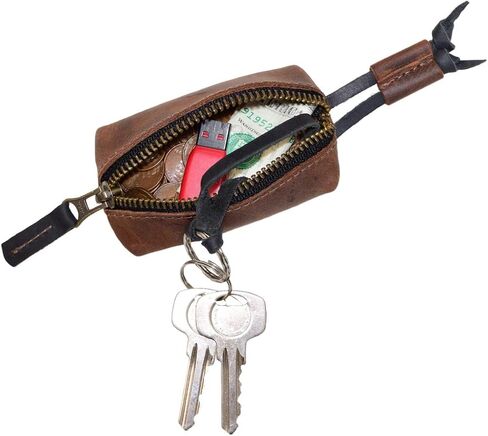 Hide & Drink, Leather Key Pouch/Key Rings/Keychain/Holder/Case/Organizer, Handmade Includes 101 Year Warranty :: Bourbon Brown in Saudi Arabia