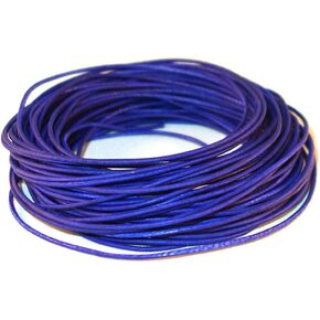 Cords Craft® | 1.0 mm Round Leather Cord Matte Finish String for Jewelry Making Bracelet Necklaces Hair Accessories Beading Work Hobby and DIY Craft Natural Dye (Turquoise, 10.93 Yards) Leather String