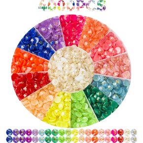 20000PCS Glitter Beads for Diamond Painting, Diamond Painting Beads, Diamond Painting Accessories, 20 Colors Round Diamond Painting Drills Flatback Rhinestones for Crafts, Bead Art or Nails Art, 2.8MM