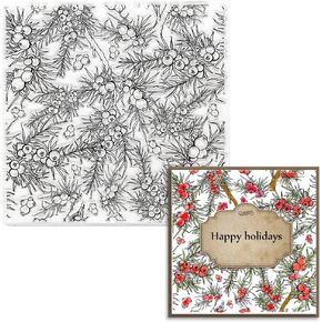 Christmas Trees Clear Stamps for Card Making and Photo Album Decorations, Merry Christmas Words Rubber Stamps Pine Leaf Silicone Stamp Seal for Christmas DIY Scrapbooking in Kuwait
