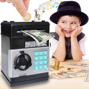 Piggy Bank Toys for Kids Girls Boys Age 3 4 5 6 7 8 9,ATM Machine Electronic Money Bank Kids Girls Toys for 3-5-7-9 Years Cash Coin Money Saving Box Safe with Password（Pink） in Kuwait