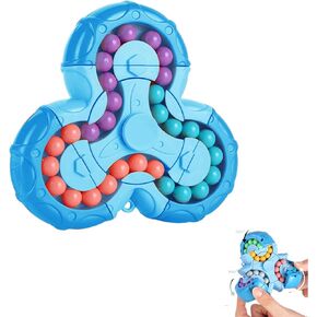 YUDANSI Magic Bean Puzzle Toy, Rotating Magic Bean Fidget Cube 2-in-1, Gift for Kids Boys Girls Age 3+, 5-7, 8-12, Brain Teaser Fidgets Toys for Teens Adults