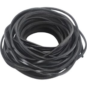 CDY 3mm Wide Flat Genuine Leather Strip Cord 6Yards Braiding String Very Suitable for Jewelry Making, Leather Shoe Lace, Garden Tools，Toys，Woven Bags，DIY Crafts Projects (Light Brown 6Yards)