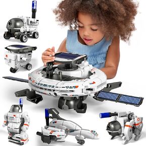 Lucky Doug STEM Projects للأطفال الذين تتراوح أعمارهم بين 8-12 12-16، 6 في 1 مجموعات العلوم الجذعية للأولاد والأطفال، مجموعة الروبوتات الشمسية ألعاب الفضاء هدايا عيد الميلاد لـ 8 9 10 11 12 13 14 15 16 عامًا للأولاد والبنات والمراهقين in Kuwait