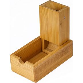 Cusdie Bamboo Dice Tower قابل للطي خشبي يموت الأسطوانة القلعة المتداول للأبراج المحصنة والتنين، لعبة اللوحة، D & D، RPG (الجمجمة)